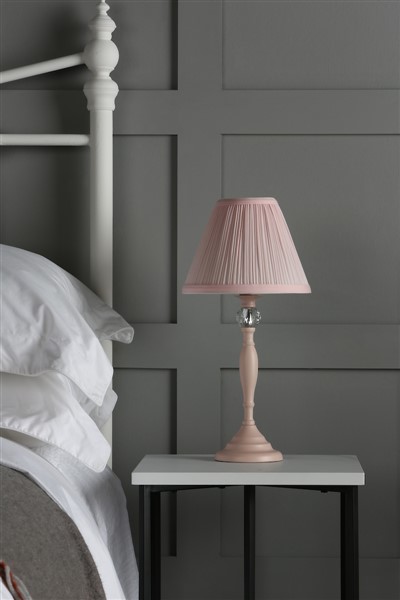 (image for) Laura Ashley Ellis Table Lamp Pink With Blush Shade